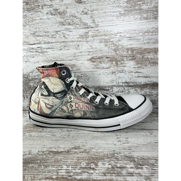Men's Converse Chuck Taylor All Star DC Comics Harley Quinn Sneakers Sz 9 EUC! - Picture 2 of 9